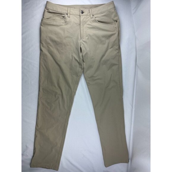 Lululemon Pants Mens Size 32x31 ABC Classic Fit 5 Pocket Warpstreme Chino - Picture 1 of 9